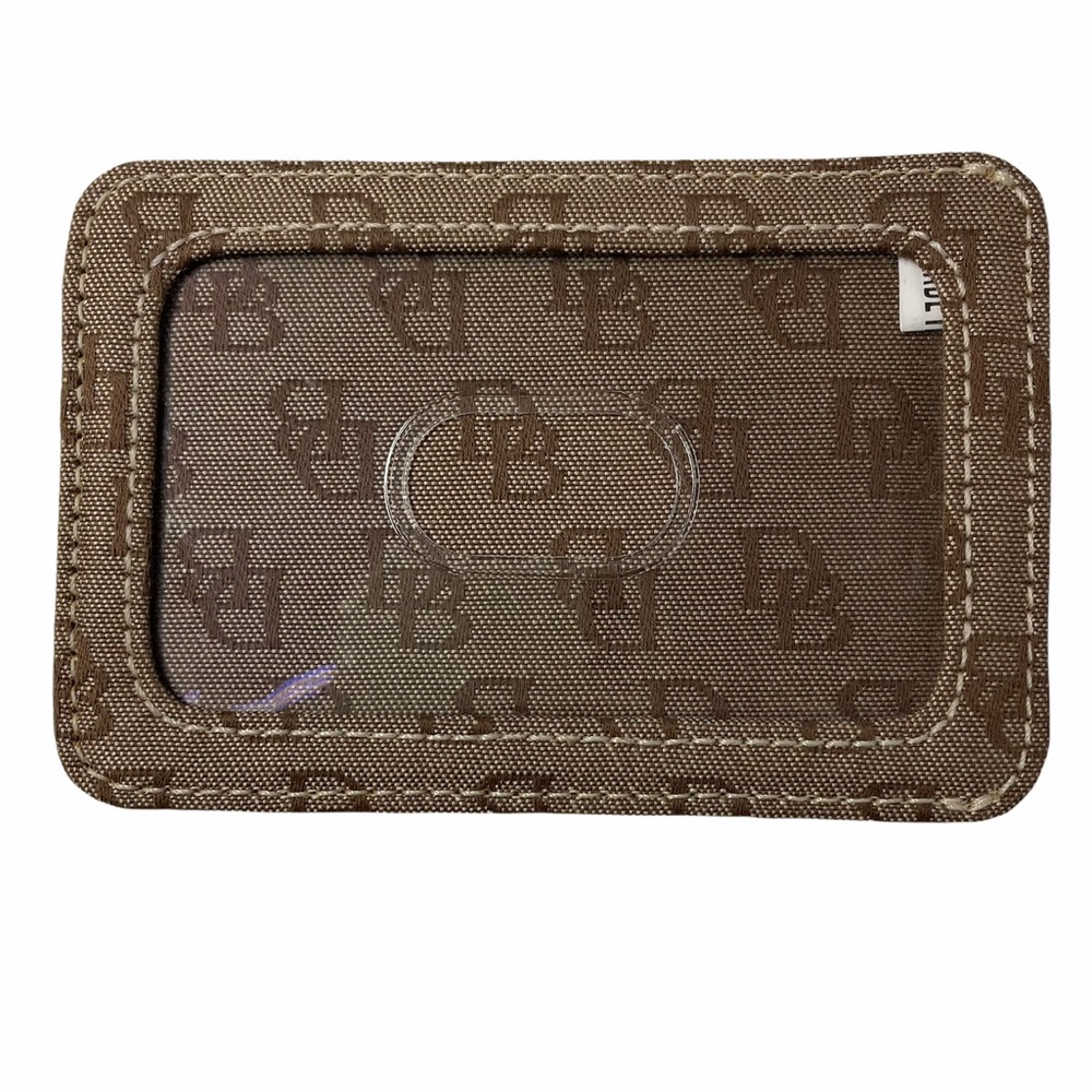Dooney & Bourke Buckle Satchel Tote Bag Purse ID Card DB Signature Leather Trim - Picture 11 of 13